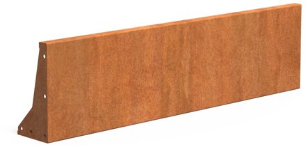 Keerwand cortenstaal recht 150x40cm.