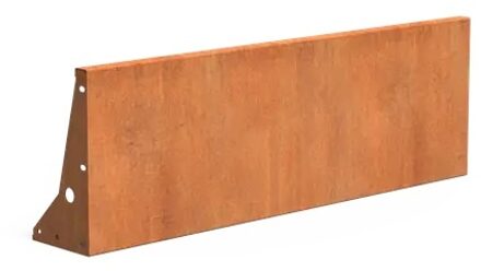 Keerwand cortenstaal recht 150x50cm.