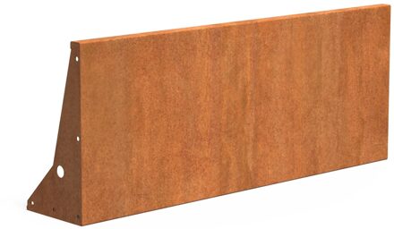 Keerwand cortenstaal recht 150x60cm.