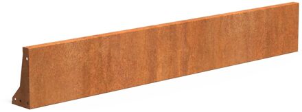 Keerwand cortenstaal recht 200x30cm.