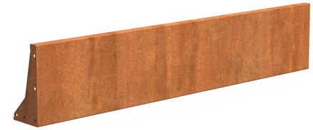 Keerwand cortenstaal recht 200x40cm.