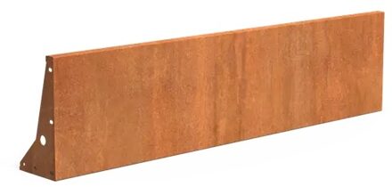 Keerwand cortenstaal recht 200x50cm.