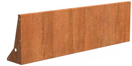 Keerwand cortenstaal recht 200x60cm.
