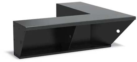 Keerwand + zitrand aluminium 100 x 100 x 40 cm binnenhoek