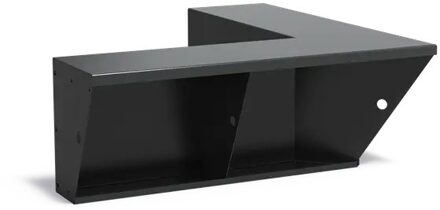 Keerwand + zitrand aluminium 100 x 100 x 50 cm binnenhoek