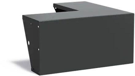 Keerwand + zitrand aluminium 100 x 100 x 50 cm buitenhoek