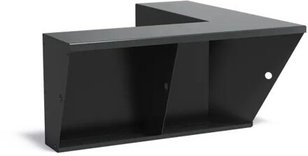 Keerwand + zitrand aluminium 100 x 100 x 60 cm binnenhoek