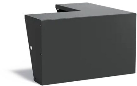 Keerwand + zitrand aluminium 100 x 100 x 60 cm buitenhoek