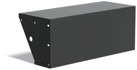 Keerwand + zitrand aluminium 100 x 40 cm recht