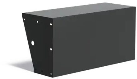 Keerwand + zitrand aluminium 100 x 50 cm recht