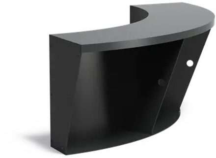 Keerwand + zitrand aluminium 100 x 60 cm binnenbocht