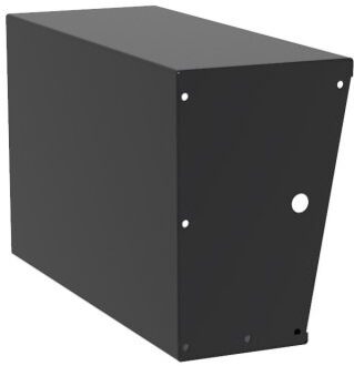 Keerwand + zitrand aluminium 100 x 60 cm recht