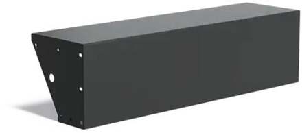 Keerwand + zitrand aluminium 150 x 40 cm recht