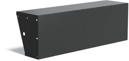 Keerwand + zitrand aluminium 150 x 50 cm recht