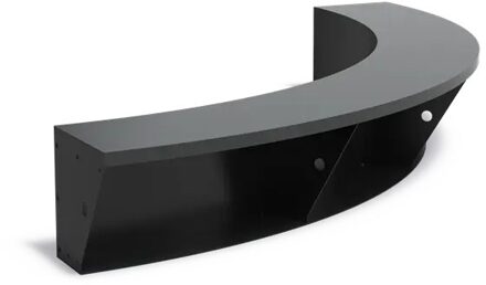 Keerwand + zitrand aluminium 200 x 40 cm binnenbocht