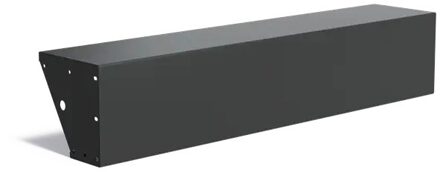 Keerwand + zitrand aluminium 200 x 40 cm recht