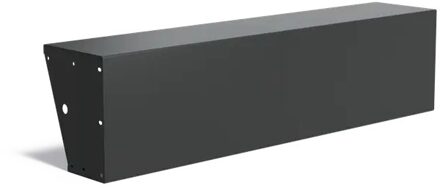 Keerwand + zitrand aluminium 200 x 50 cm recht