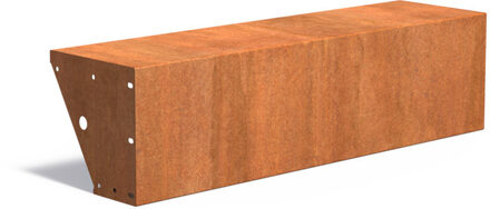 Keerwand + zitrand cortenstaal 150 x 40 x h.40 cm recht