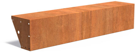 Keerwand + zitrand cortenstaal 200 x 40 x h.40 cm recht