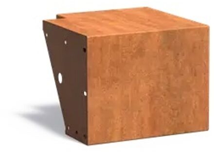 Keerwand + zitrand cortenstaal 50 x 50 x h. 40 cm buitenhoek
