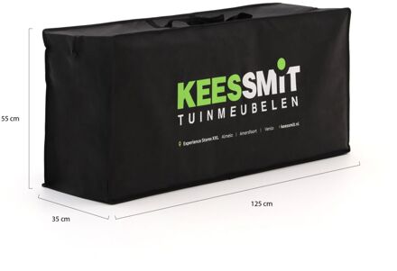 Kees Smit Kussentas voor tuinkussens 125x35x52cm - NL - Laagste prijsgarantie! Zwart