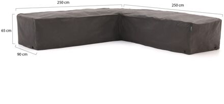 Kees Smit Tuinmeubelhoes hoek loungeset 250x90/250x90x65cm - Laagste prijsgarantie! Grijs