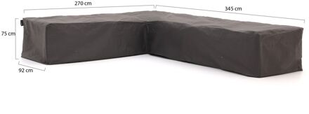Kees Smit Tuinmeubelhoes hoek loungeset 270x92/345x92x75cm - Laagste prijsgarantie! Grijs