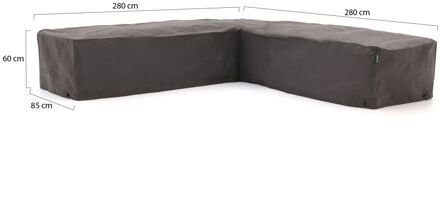 Kees Smit Tuinmeubelhoes hoek loungeset 280x85/280x85x60cm - Laagste prijsgarantie! Grijs