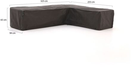 Kees Smit Tuinmeubelhoes hoek loungeset 325x94/255x94x65cm - Laagste prijsgarantie! Grijs