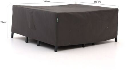 Kees Smit Tuinmeubelhoes stoel-bank loungeset 200x150x75cm - Laagste prijsgarantie! Grijs