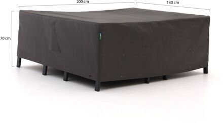 Kees Smit Tuinmeubelhoes stoel-bank loungeset 200x180x70cm - Laagste prijsgarantie! Grijs