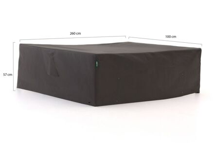 Kees Smit Tuinmeubelhoes stoel-bank loungeset 260x100x57cm - Laagste prijsgarantie! Grijs