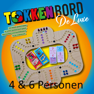 Keezbord Tokken Bord - De Luxe - 4 en 6 personen