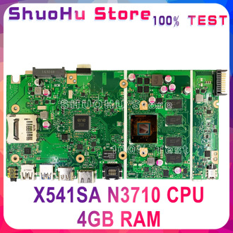 KEFU X541SA motherboard For ASUS X541SA X541S F541S CPU/N3710 4GB/Memory laptop motherboard tested 100% work original mainboard