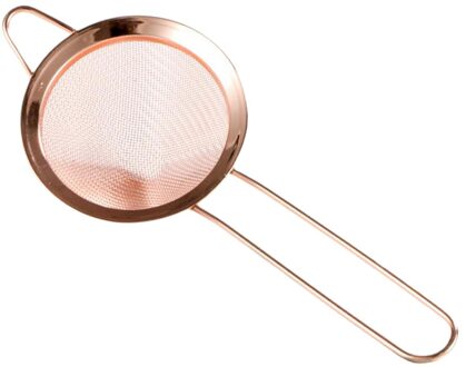 Kegel Fijne Mesh Roestvrij Olie Cocktail Zeef Bar Levert Barman Tool koper Plating