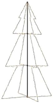 Kegelkerstboom 300 LED's binnen en buiten 120x220 cm Wit