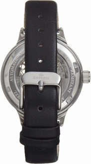 Keizerin Alice Automatisch MOP-horloge met skelet wijzerplaat en lederen band Zwart - One Size