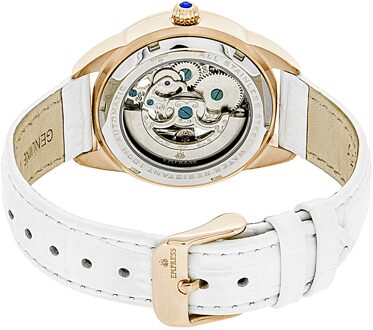 Keizerin Godiva automatisch MOP horloge met leren band Wit