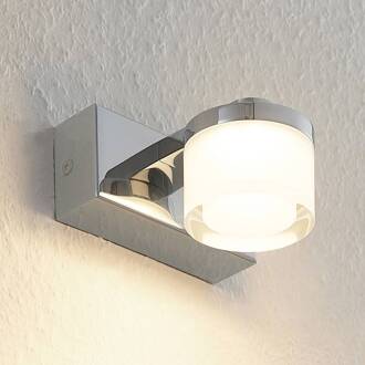 Kejan LED wandlamp, IP44, 1-lamp gesatineerd wit, chroom