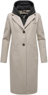 Kekstraum dames overgangsmantel met uitneembare hoodie-inzet Grijs