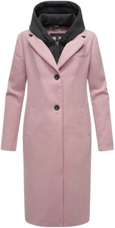 Kekstraum dames overgangsmantel met uitneembare hoodie-inzet Paars