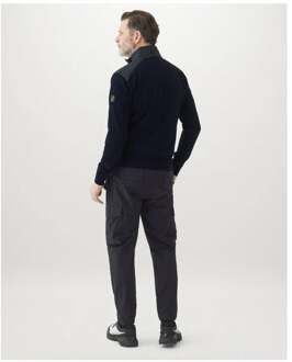 Kelby Heren Merino Wol Rits Trui Navy
