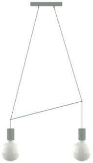 Kelly Hanglamp, 2x E27, Metaal, Groen Iceberg, L.40cm