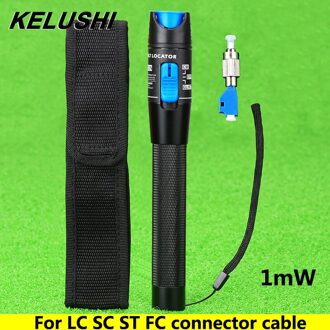 Kelushi 1Mw Ftth Optic Metalen Glasvezel Tester Met Lc/Fc/Sc/St Adapter Fiber optica Kabel Visual Fault Locator Voor Catv