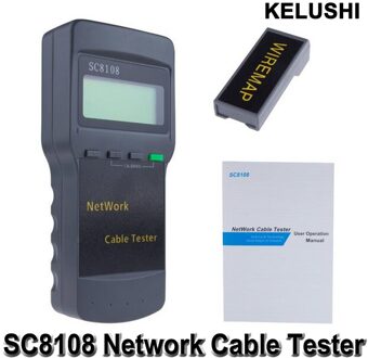 Kelushi Draagbare Multifunctionele Draadloze SC8108 Lcd Digitale Pc Data CAT5 RJ45 Lan Telefoon Meter Lengte Netwerk Kabel Tester Meter