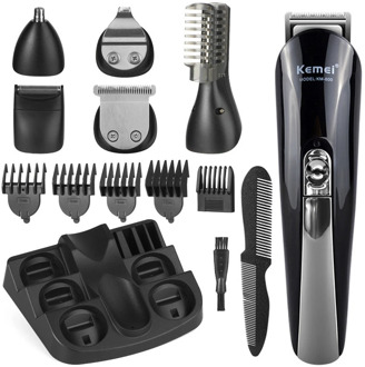 Kemei 11 In 1 Multifunction Hair Clipper Professional Hair Trimmer for Men Electric Beard Trimmer Hair Cutting Machine 45D