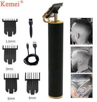Kemei 1971 Pro Li T-Outliner Skeleton Heavy Hitter Cordless Trimmer Men 0mm Baldheaded Hair Clipper Finish Hair Cutting Machine