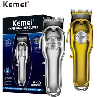 Kemei-1987 Barber Clippers Hair Trimmer Professional Electric Hair Clipper Powerful Cordless Hair Trimmer Mens Haircut Machine