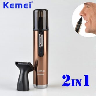 KEMEI 2 in 1 Elektrische Oplaadbare Neus en Oorhaar Trimmer Removal Veilige Gezichtsverzorging Scheren Machine Haar Snijder KM-6629