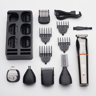 Kemei 5 In 1 Mannen Scheerapparaat Neus Haar En Baard Haar Scheren Machine Lcd Display Tondeuse Schoonheid care Trimmer 42D geen doos